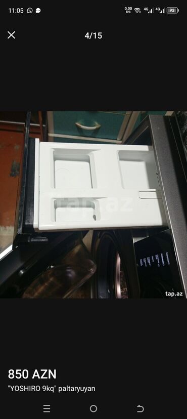 Paltaryuyan maşınlar: Paltaryuyan maşın 9 kq, İşlənmiş, Avtomat, Qurutma var, Kredit yoxdur, Ünvandan götürmə, Ödənişli çatdırılma, Rayonlara çatdırılma — 9