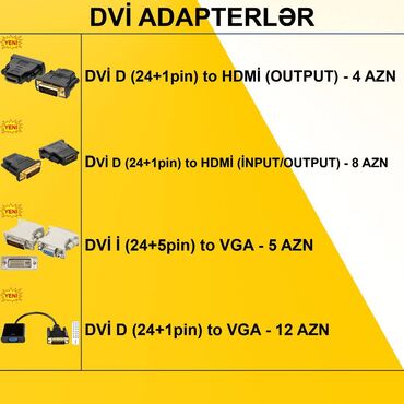 instax mini 11: DVİ Adapterlər ⭐DVİ İ (24+5) to VGA – 5 AZN ⭐DVİ D (24+1) to VGA – 12