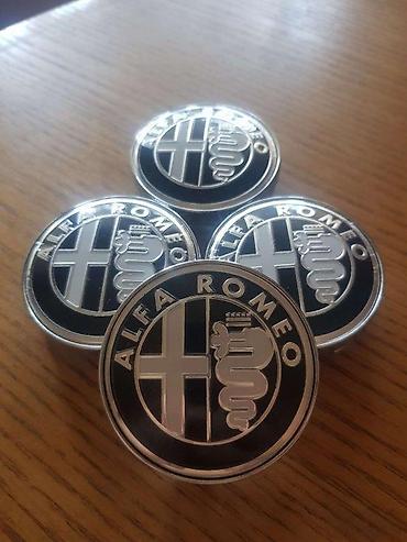 Gume i felne: ČEPOVI ZA FELNE ALFA ROMEO 60 MM / 56 MM - CRNO SIVI | ORIGINALNI — 1