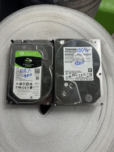 цена жесткого диска на 1 терабайт: Накопитель, Б/у, Toshiba, HDD, 2 ТБ, 3.5", Для ПК