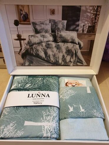 Posteljina: LUNA POSTELJINE CENA: 3100 DIN Materijal: 100% pamuk Komplet — 18