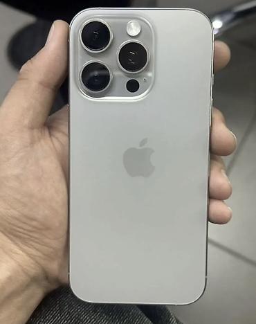 фото апарад: IPhone 16 Pro, Колдонулган, 256 ГБ, Күмүш, 90 % — 2