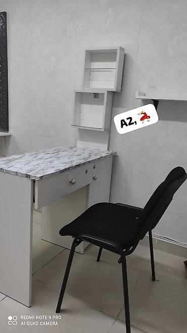 Manikür/Makiyaj üçün iş 2 eded masası - Masa: ağ rəngli korpus