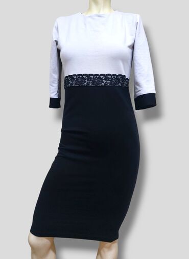 elegantne haljine za punije žene: S (EU 36), M (EU 38), color - Black, Other style, Other sleeves