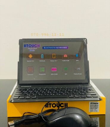 Digər planşetlər: Planşet atouch x19 life bluetooth klaviaturalı tablet pc ram: 8gb; — 6