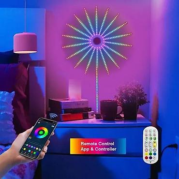 gril ploča: RGB LED zidna dekorativna lampa – “vatromet/cvet” efekat - Modularna — 1