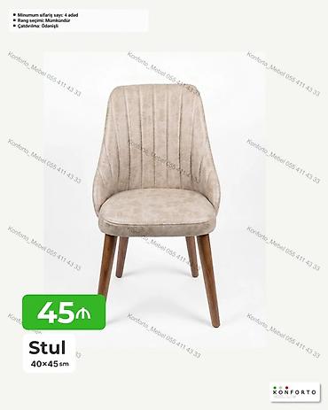 Stul – 40×45 sm - Yumşaq oturacaq və arxalıq: dikey tikişli, rahat lalafo.az -da Stul – 40×45 sm - Yumşaq oturacaq və arxalıq: dikey tikişli, rahat