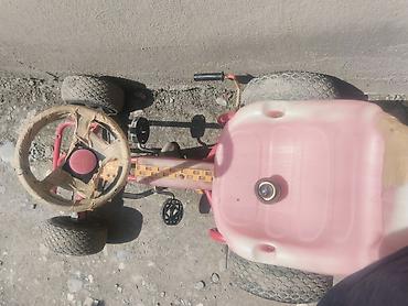 usaq masasi: Uşaq pedallı karting maşını - Rəng: qırmızı gövdə, çəhrayı oturacaq - — 2