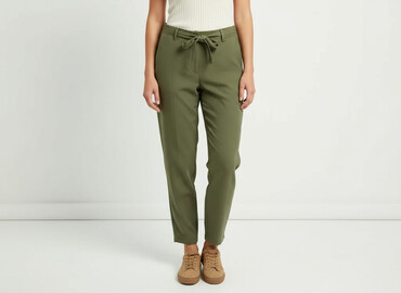 Trousers: Material trousers for women, size S