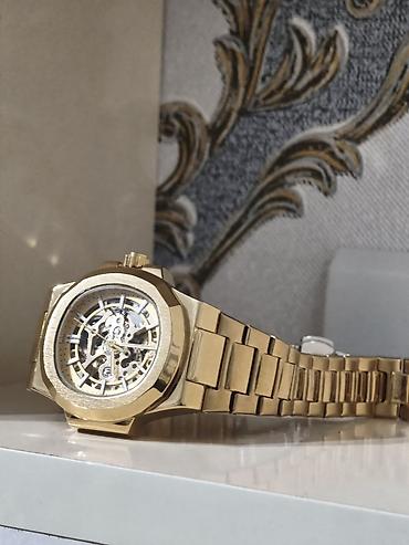breitling saat: Qızılı rəngdə mexaniki qol saatı - Korpus və kəmər: paslanmayan — 6