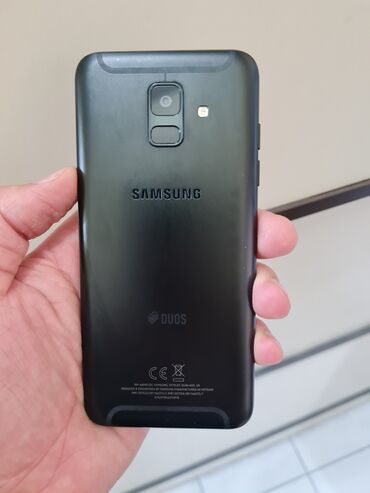 samsung s7 edge ekrani: Samsung Galaxy A6, 64 GB, rəng - Qara, İki sim kartlı