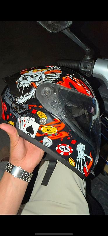 full face kask: Motodəbilqə – tam üz örtüklü, açılıb-bağlanan vizorlu kaska satılır — 3