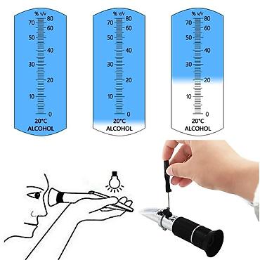 spirtli karton: Spirt üçün optik refraktometr Optik refraktometr sulu-spirtli — 4