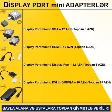 Digər kompüter aksesuarları: Adapterlər/keçidlər sayla alana və ustalara topdan qi̇ymətlə — 4