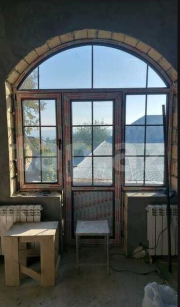 Plastik pəncərələr: Yeni İkiqat şüşə paketi Plastik pəncərə, Еni: 1 sm, Uzunluğu: 100 sm, Pulsuz quraşdırma — 4