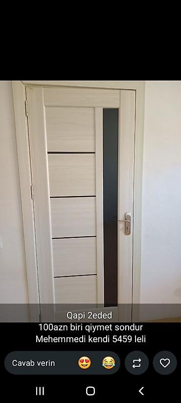 Giriş qapıları: Məhsul: Seyf qapı - Ölçü: 205 x 100 sm - Material: metal, ön paneldə — 12
