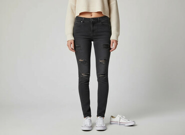 joggery damskie woskowane: Denim Co, Джинси жіночі, розмір M