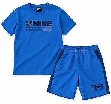 спортивные мужские: Спортивный комплект Nike: футболка и шорты в ярком синем цвете. В — 1