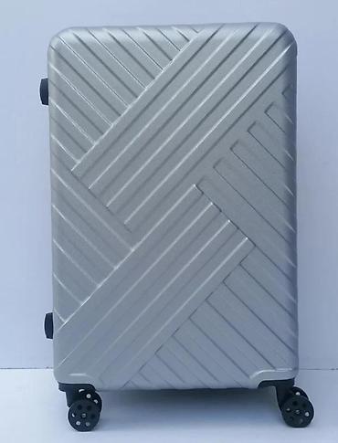 Putni koferi i torbe: Tvrdi kofer na točkiće – srebrni - Materijal: čvrsta ABS/plastika sa — 2