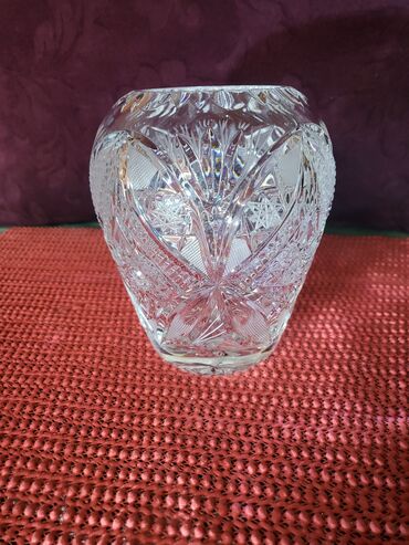 Ostali kućni dekor: Vaza nova kristal,led kristal,rucni rad. ceska. 70te. Vaza — 8
