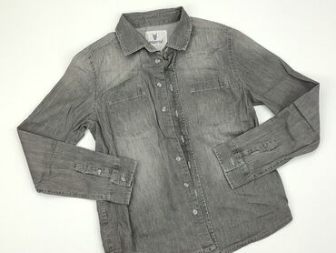 koszula blekitna: Shirt 11 years, condition - Very good, pattern - Monochromatic, color - Grey
