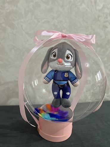 Подарки и сувениры: Подарочные композиции в прозрачном шаре с мягкой игрушкой - — 14