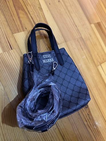 acar aləmi: Orginal Steve Madden mini tote çantası - Rəng: qrafit/qaranlıq boz — 2