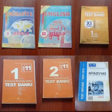 Kitablar, jurnallar, CD, DVD: Test bankları 
riyaziyyat 
ingilis dili 
coğrafiya