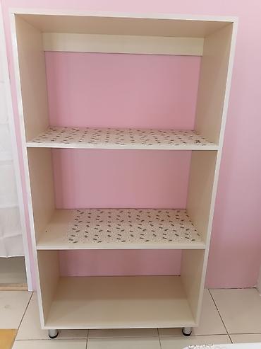 taxta rəf: Dördrəfli açıq rəfli şkaf - Material: laminat/LDSP tipli ağ rəngli — 1