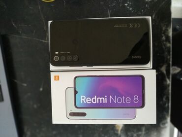 кнопка телефон: Redmi Note 8, 64 ГБ, цвет - Черный, Гарантия, Кнопочный, Сенсорный