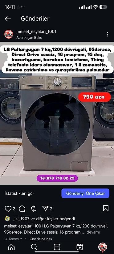 Paltaryuyan maşınlar: Paltaryuyan Anbardan satiş.Qimətlər aşagida qeyd olunub.Ünvana — 95