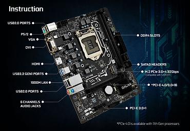 Комплектующие для ПК: Материнская плата для ПК, Б/у, LGA1200, Micro-ATX — 2
