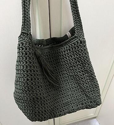 Классические сумки: Сумка ручная работа из хлопкового шнура — 13