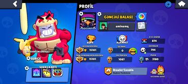 Mercedes-Benz: Brawl Stars hesabı - Profil adı: Gəncəli Balası - Kupa: 15 101 (ən