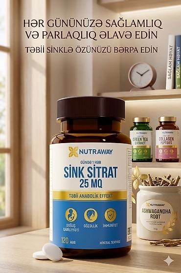 ağ dırnaqlar: Zinc Citrate (25 mq) – 120 tablet Həm sağlamlığınızın, həm də — 1