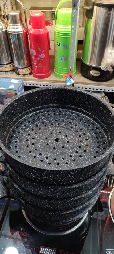 Кастрюли: Мантыварка Мантыщница Фирма Uakeen Размер 28 см Гранитный материал — 3