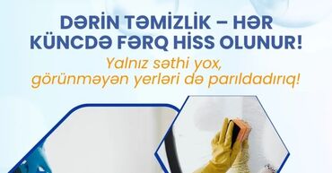 Tibb, əczaçılıq: Salam.Temizlik isinen məşğulam ev,ofis,obyekt fərq etməz qiymet