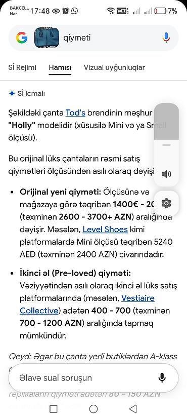 dini geyim: Mavi rəngli qadın çantası İtaliyanın istehsalidi. orjinal cantadi — 2