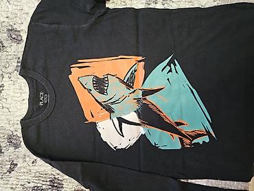 bape shark: Рубашка, цвет - Черный, Б/у — 1