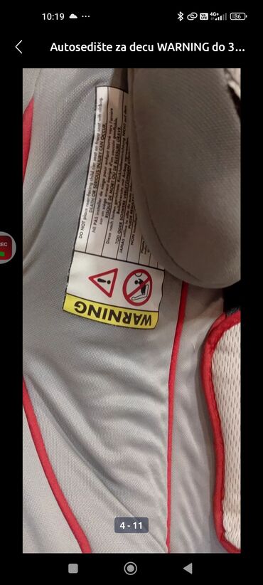 Autosedišta: AutoSedište za decu do 36 kg ispravno dobro
WARNING 

 Mirjevo — 2