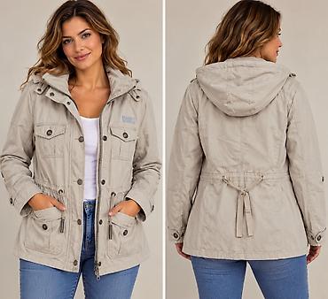 max mara jakne 4: Ženska parka jakna sa kapuljačom – bež - Klasičan kroj do kukova sa — 1