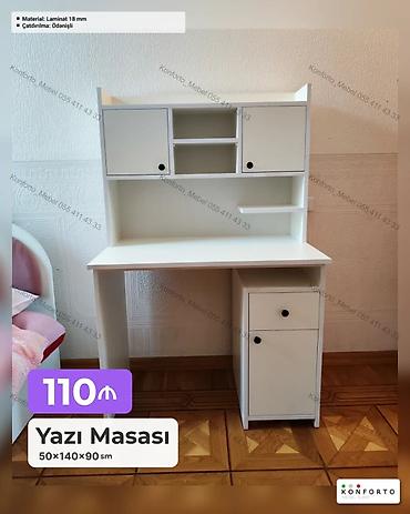 ofis masa: Düz masa, Stulsuz, Polkalı, Siyirməli, Sadə laminat — 1