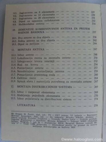 Knjige i stripovi: Tehnička knjiga: TV UKT i satelitske antene 1991. 261 str. Tehnička — 16
