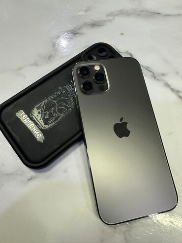 Apple iPhone: IPhone 12 Pro, Б/у, 256 ГБ, Space Gray, Чехол, Коробка, 80 %