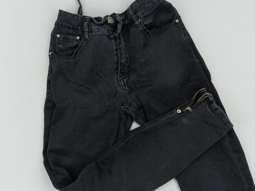 czarne dżinsy z wysokim stanem: Jeans for women, S (EU 36)