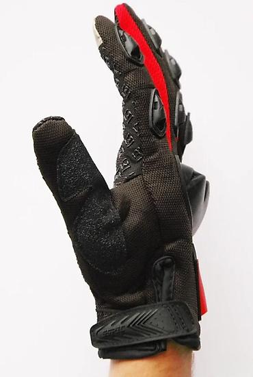 Oprema za bicikliste: Moto zaštitne rukavice – crno/crvene - Ojačani štitnici za članke od — 7