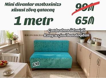 divan üçün parcalar: Mətbəx üçün mini divan – 1 metr. - Kompakt ölçü sayəsində kiçik — 1