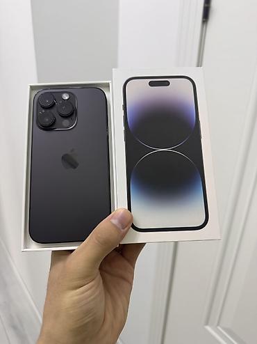 Apple iPhone: IPhone 14 Pro, Б/у, 256 ГБ, Черный, Коробка, 82 % — 1