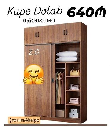 Dolablar: Dolab yeni qarderob paltar dolabı güzgüsüz kupe dolab — 1