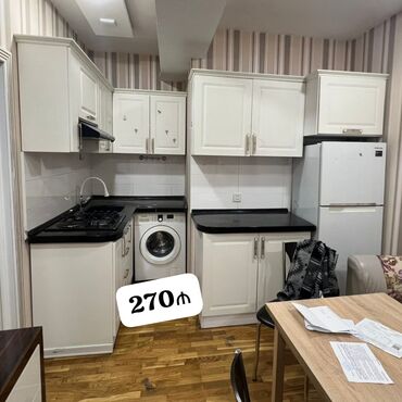 глянцевая мебель: *270₼ MƏTBƏX mebeli :-TƏCİLİ SATILIR*‼️ ÖLÇÜ:-106*170*orta hissə 80